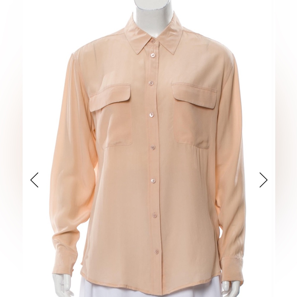 Equipment fr nude silk slim signature dress shirt Small S